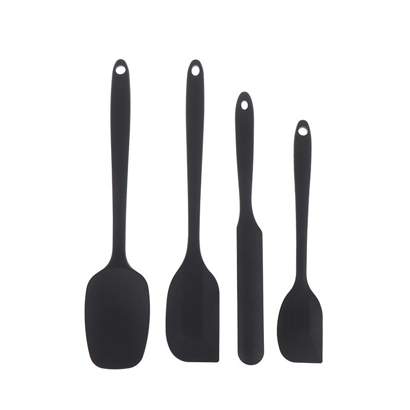 4Pcs/Set Non Stick Heat-Resistant Silicone Spatula Set Kitchen Utensils With Cream Scraper For Cooking Mixing Baking Tools