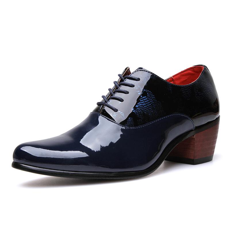 Men's Shiny Pointed Leather Shoes for All Seasons - Trendy Business Casual DJ & Hairstylist Elevated Footwear