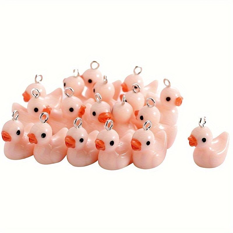 Porte-clés Simple Animal en Résine Pendentif Canard Accessoires de Sac à Dos pour Femmes Couple Famille Pendentif Porte-clés