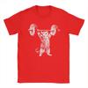 2026 Vintage Retro Weight Lifting Gym Cat T Shirts Men Cotton Vintage T-Shirts Round Collar Tee Shirt Sho