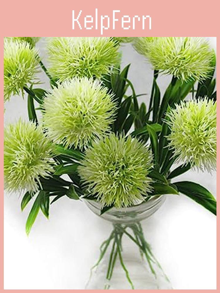 Dandelion Artificial Flower 10 Pcs Bouquet Artificial Plastic Plants Flowers For Indoor Outdoor Decoration Home Wedding Decor