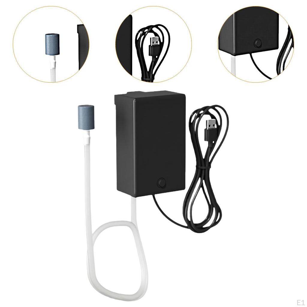 Aquarium Air Pump with USB Connection, Efficient Fan for Oxygenation, Portable Aerator Quiet ,