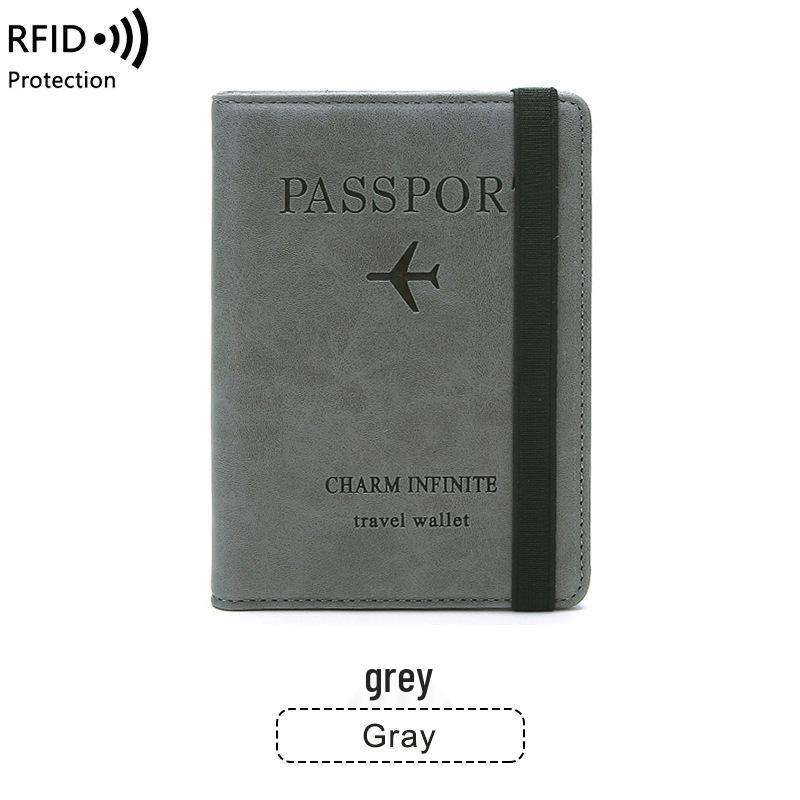 RFID-Blocking PU Leather Passport Holder: Chic, Multifunctional Travel Document Case