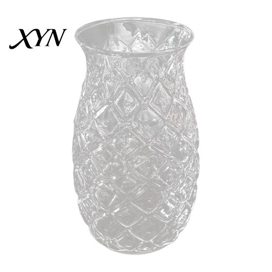 Makkelijk schoon te maken Glasen Beker Ananasreliëf Beker, 480ml Sapcentrifuge voor Koude Dranken, Frisdrank Fotogenieke Drinkbeker Water Koffie Thuisbar, Vintage Cadeau Vrouwen