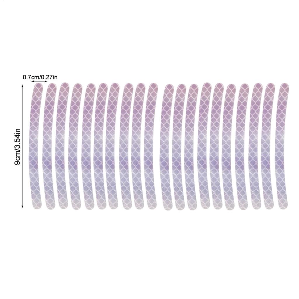 20 Pcs Car Wheel Stickers for Tires Wheels Reflective Rim Stickers Decals Motorcycle Wheels