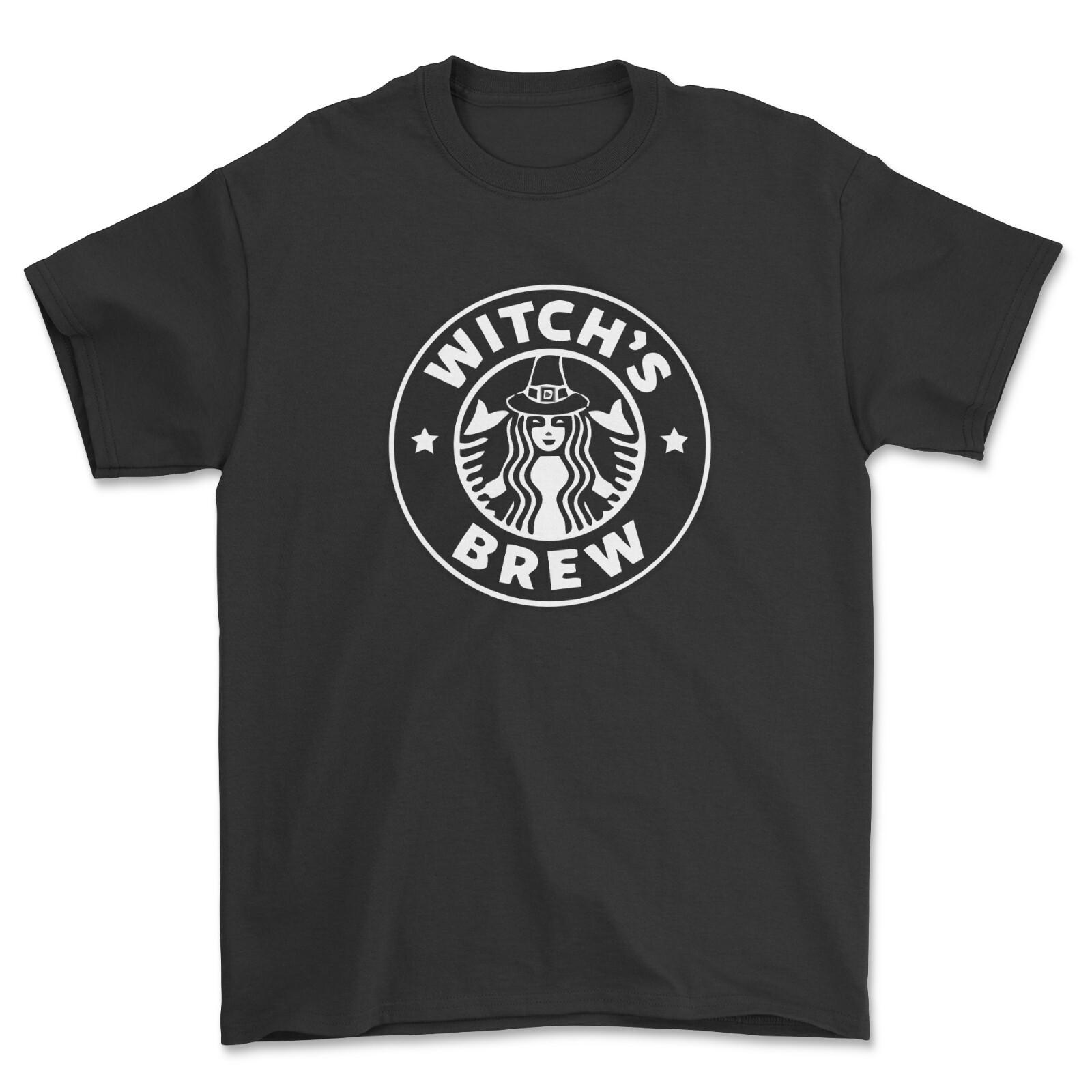 Witch s Brew unisex T-shirt Coffee Shop Halloween Top S разноцветный