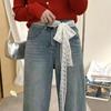 Women's Lace Belt Long Waistband in Black and White Waist Band for Woman Fashion Tie Up Lace Belt for Dress Jeans Decoration