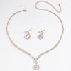 Zircon Necklace Earrings Two-Piece Set Exaggerated Light Luxury Temperament Collarbone Chain High-End Sense Necklace Jewelry Women'S Jewelry