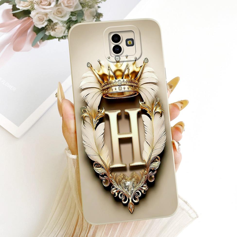 For Samsung Galaxy J6 Plus Case Cover Luxury Fashion A-Z Letters 2D Painted Phone Case For Samsung J6+ J6Plus J610F J610G J610FN