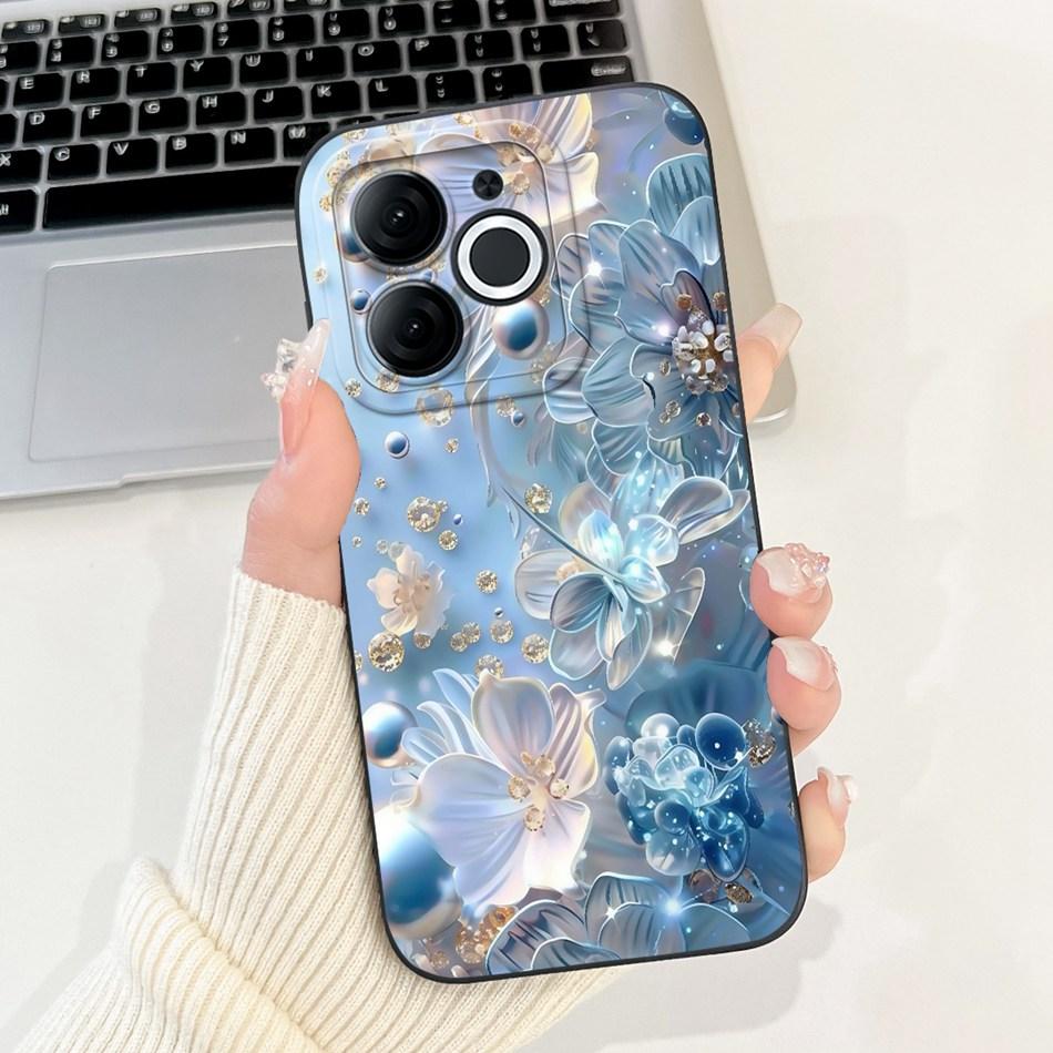 For Itel A80 Beautiful Bow Rose Painting Phone Case For Itel A80 A671L A671LC Shockproof Soft Silicone Cases