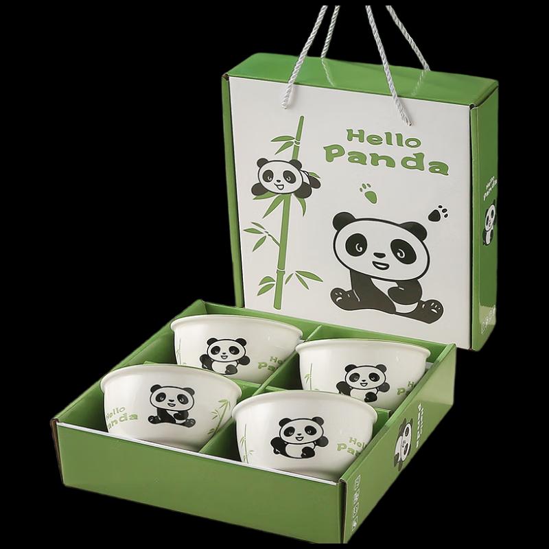 Cute Panda Ceramic Bowl Gift Set