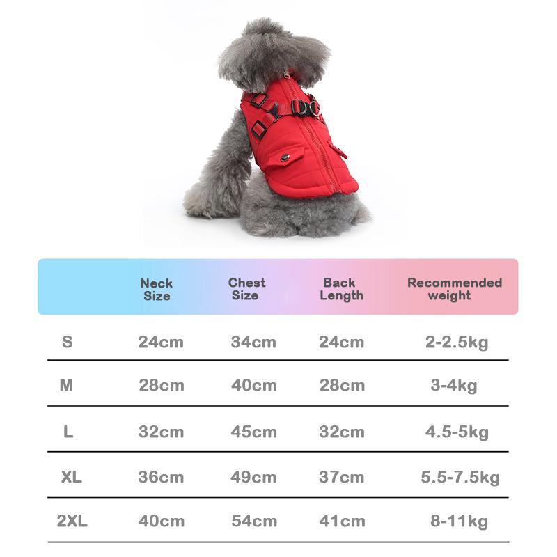 Dog Winter Winter Coat Pet Warm Cotton Jacket for Small Medium Dogs Puppy Windproof Waterproof Cold Weather Clothes Pet Outfit S