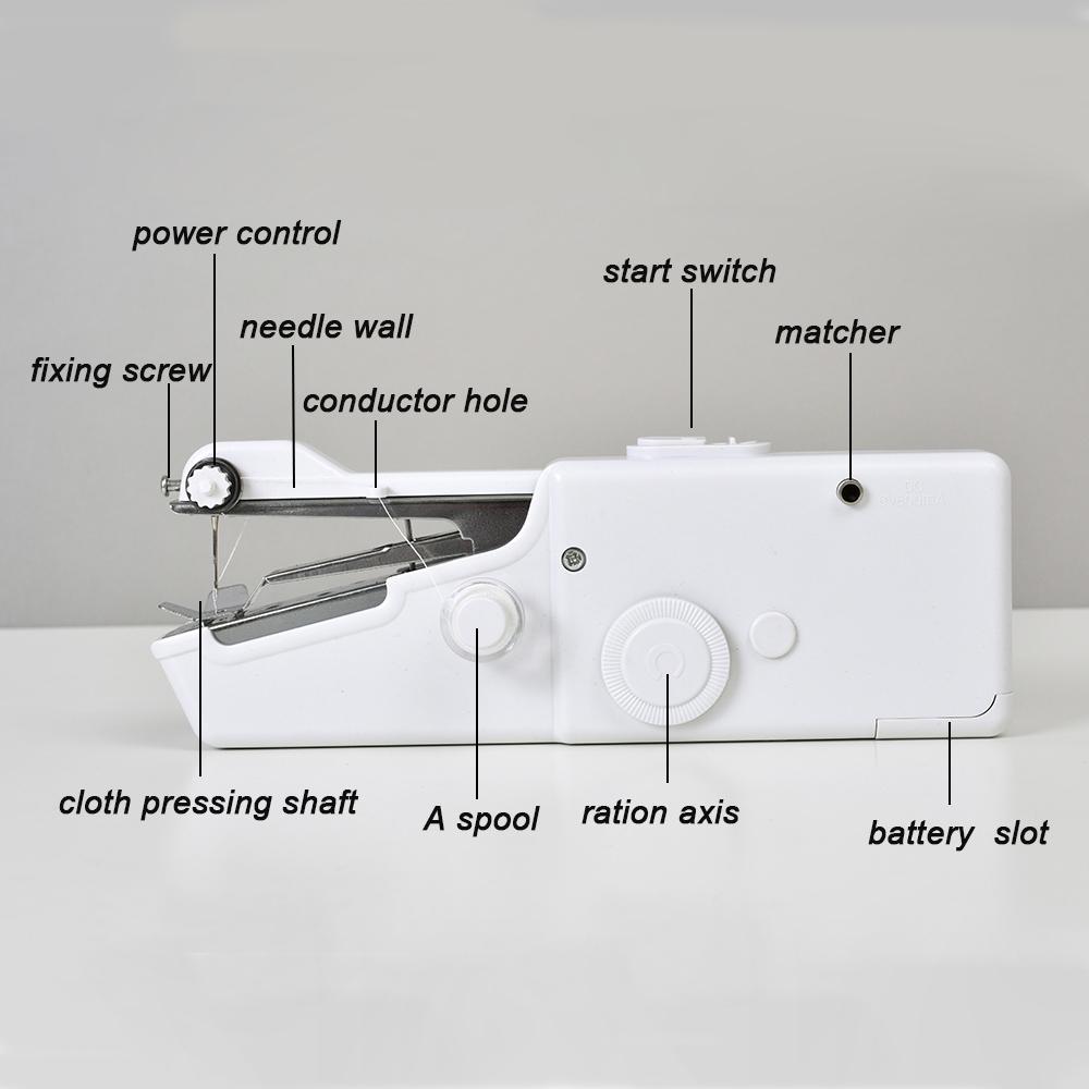 Handnähmaschine Mini Tragbarer Assistent Haushaltsschnurloses elektrisches Stichhandset für schnelle Reparaturen DIY-Kleidung