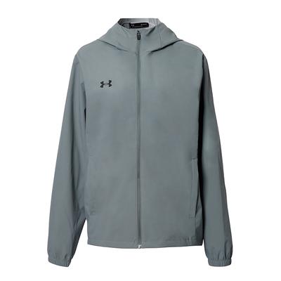 Coupe-vent Hydrofuge Couleur Unie Simple Sport Décontracté Veste à Capuche Manches Longues Vestes Unisexe Vert Argile 25500401-709