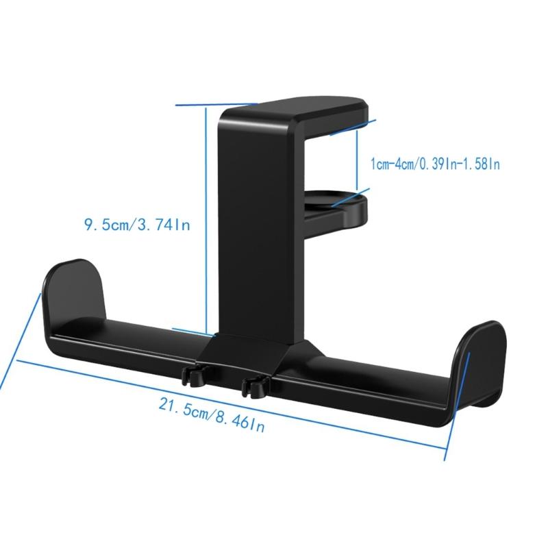 Headphone Stand With Easy Installation 360Swivel Base Under Desk Clamp For Secure Headsets Storage Space Optimization