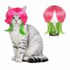 Adjustable Fit Cat Dragon Fruit Color Mullet Hair Dogs Cats Cosplay Wigs  Halloween Celebration