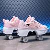 Boys/Girls Skate Roller Shoe Four-wheel Dual-use Roller Skates Double Row Walking Shoes Roller Skates Boys  Skate Shoes Girl Skate Shoes