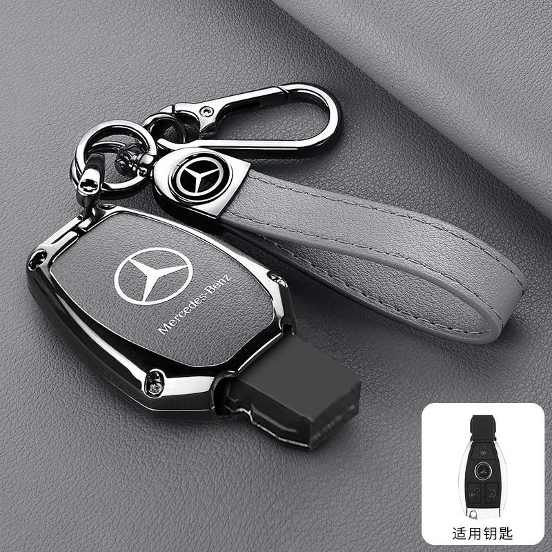ZHM3 Car Smart Remote Key Case Fob Cover Bag For Mercedes Benz A B C S Class AMG GLA CLA GLC W176 W221 W204 W205 Keychain Accessories