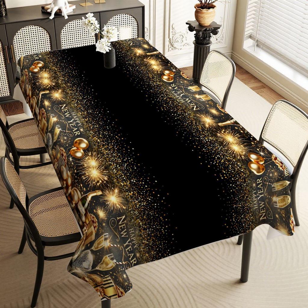Happy New Year 2026 Tablecloth, Atmospheric Photo Backdrop, Home Decor Placemat, Nordic Style Cover Cloth