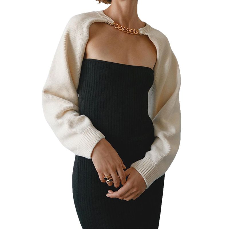 Elegant Beautiful Export European and American Women's Clothing Fall New Arrival Long Sleeves Fashion Chain Sexy Cutout Blouse Knitwear