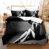 Avril Lavigne 3Pcs Bedding Set 3D Printed Music Singer Duvet Cover Pillowcase Twin Full Queen King Size Soft Microfiber