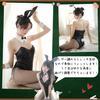 Bunny Girl 8 Piece Full Set with Fishnet Stockings BeLoved Rabbit Black Large Size Cultural Festival School Festival Cute Present Cosplay Costume