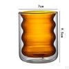 Glass Cup Drinking Round Mouth 200 ml Milk Mug Double Walled Coffee Drinkware for