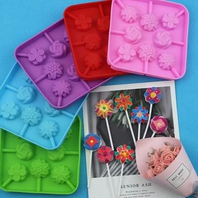 Silikon Lutscherform Schokolade Zuckerform für Lutscher Keks DIY Backen Kuchendekoration Lutscher Süßigkeitenform Eis