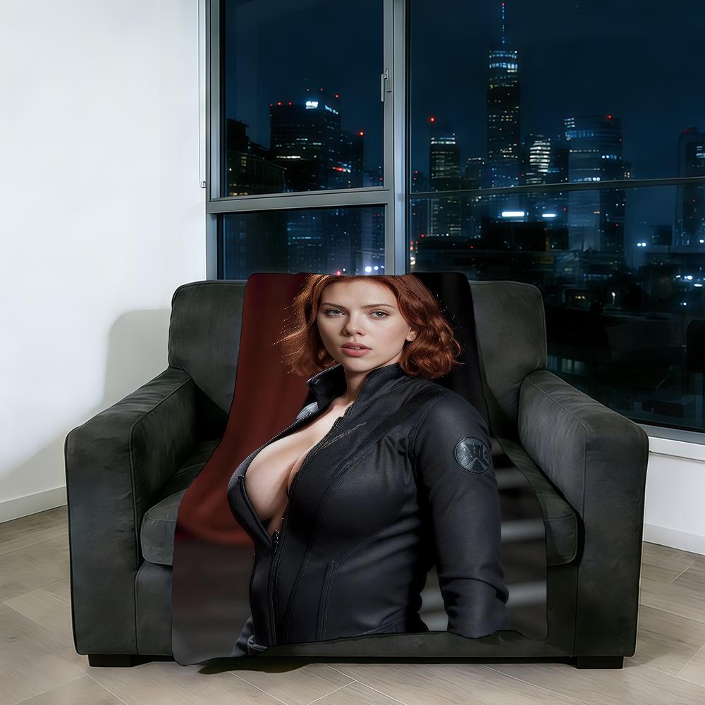 Blanket Super Warm Comfortable Plush Throw Blanket Child Home Sofa Bedroom J-Johansson S-Scarlett Actor Gift