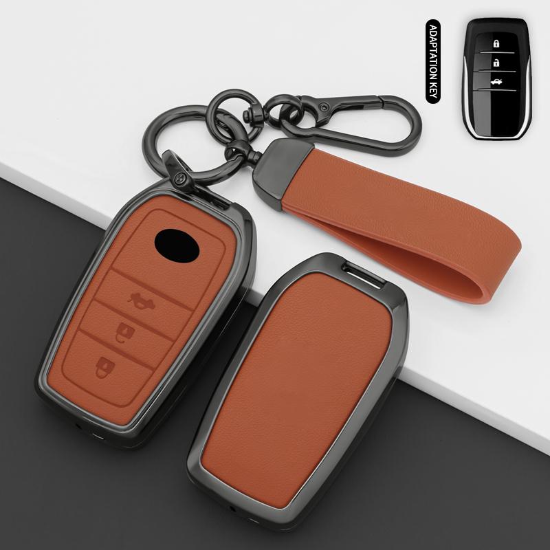 For Toyota Crown Hilux Fortuner Camry Land Cruiser Prado Protect Shell Fob Accessories Car Remote Key Case Cover