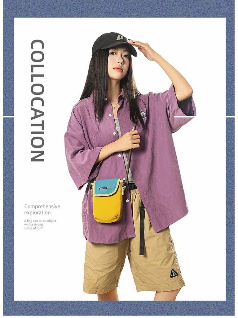 Korean Style Mini Crossbody Bag 2025: Unisex High-End Canvas Phone Carrier