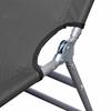 Folding Sun Lounger with Pillow Adjustable Backrest Gray