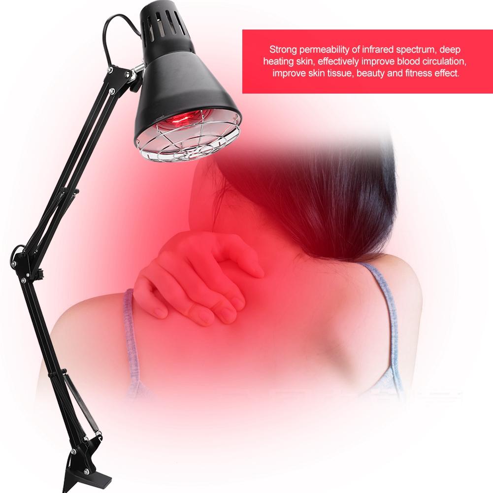 100w Infrared Heating Therapy Lamp Muscle Pain Relief Skin Care Clip-on Light (AU Plug)