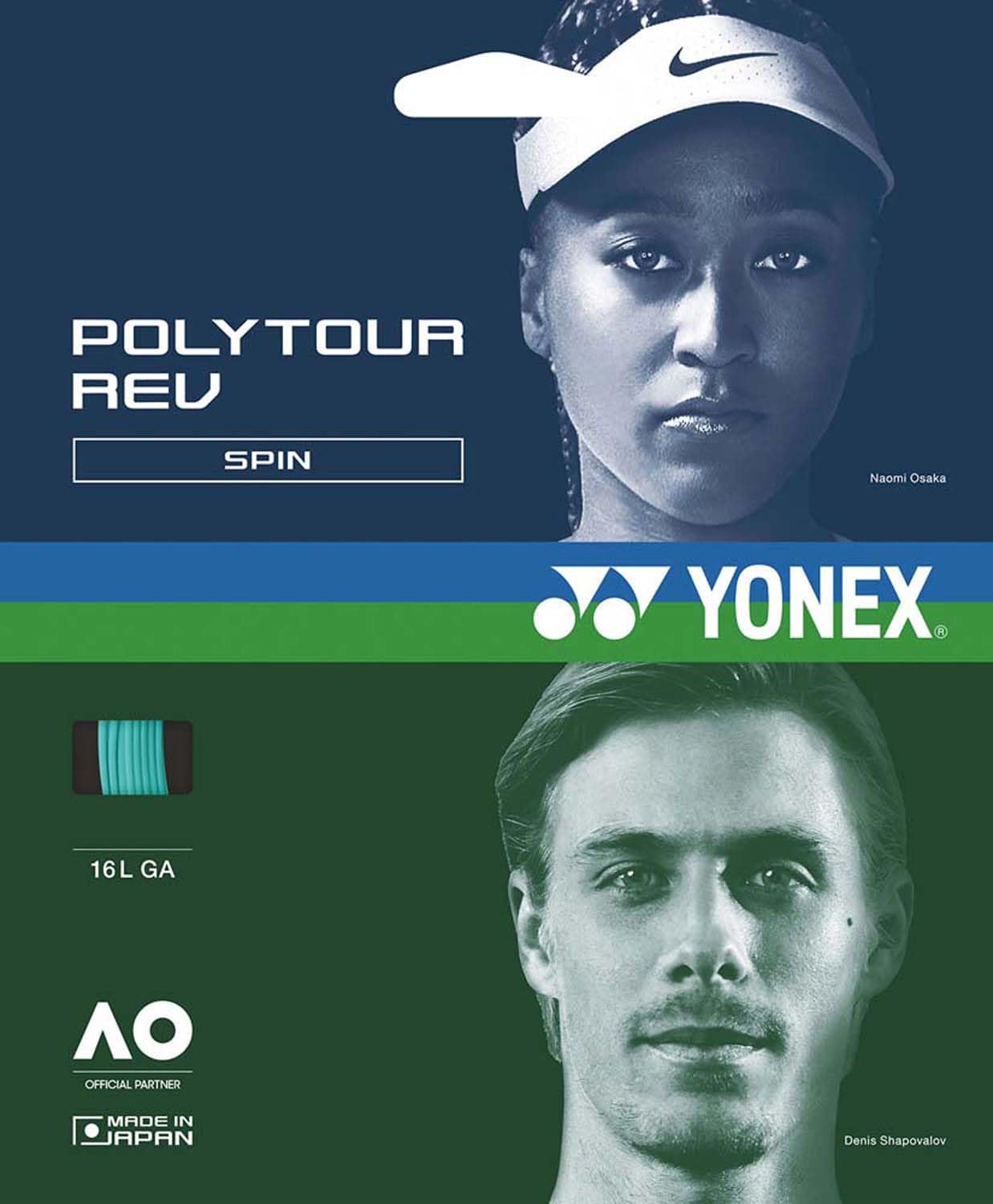 YONEX Poly Tour Rev 130 1.30mm PTGR130 tennis string mint