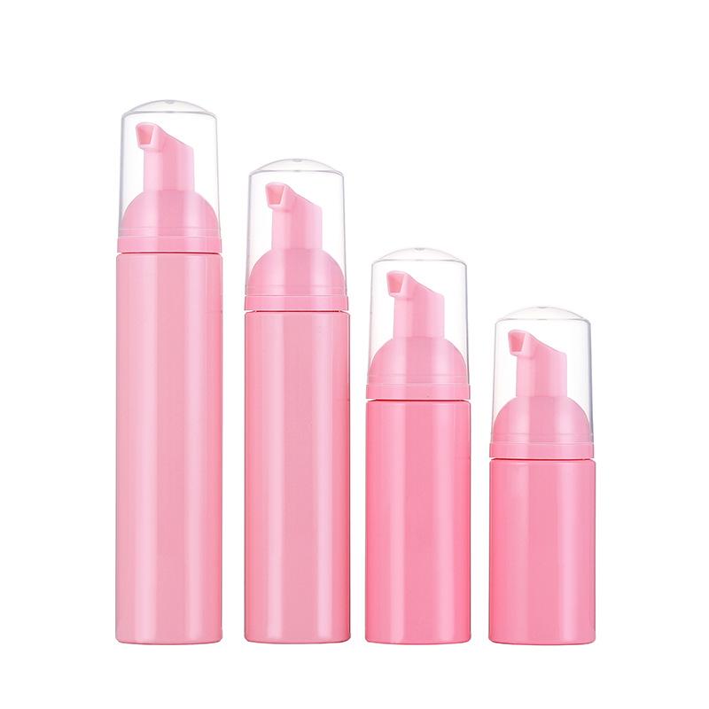 60ml Pink Travel Foaming Intimate Mousse Dispenser Bottle for Eyelash Cleanser