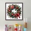 Full Embroidery Eco-cotton Thread 11CT Counted Xmas Wreath Cross Stitch Kit Art