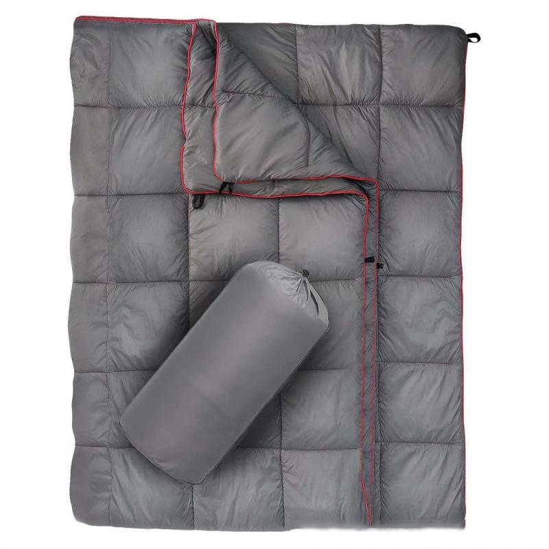 Multi-functional Portable Packable Camping Quilted Blanket, Windproof Warm Poncho Throw for Outdoor & Car Emergency Use