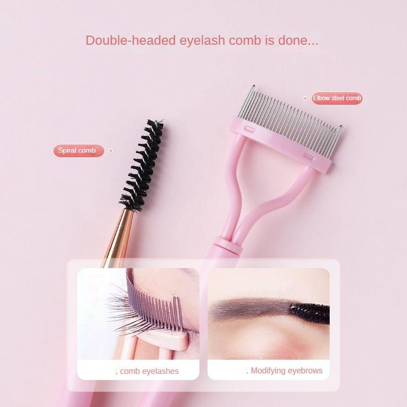 Lash Comb Ultra-Fine Steel Needle Comb Small Eyebrow Comb Foldable Spiral Lash Comb