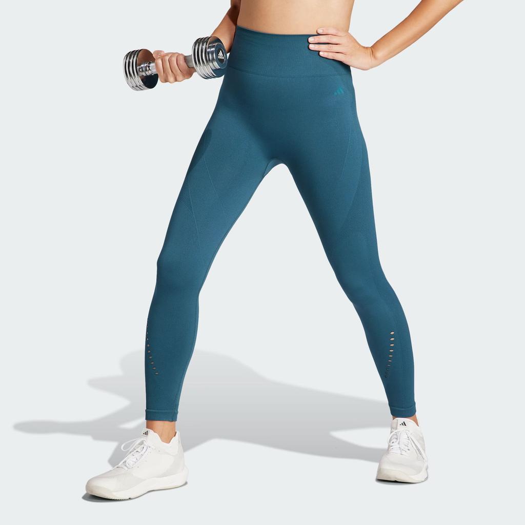 Adidas Yoga Seamless 7/8 Leggings Women Fitness Bottoms Dark-Blue HY3859