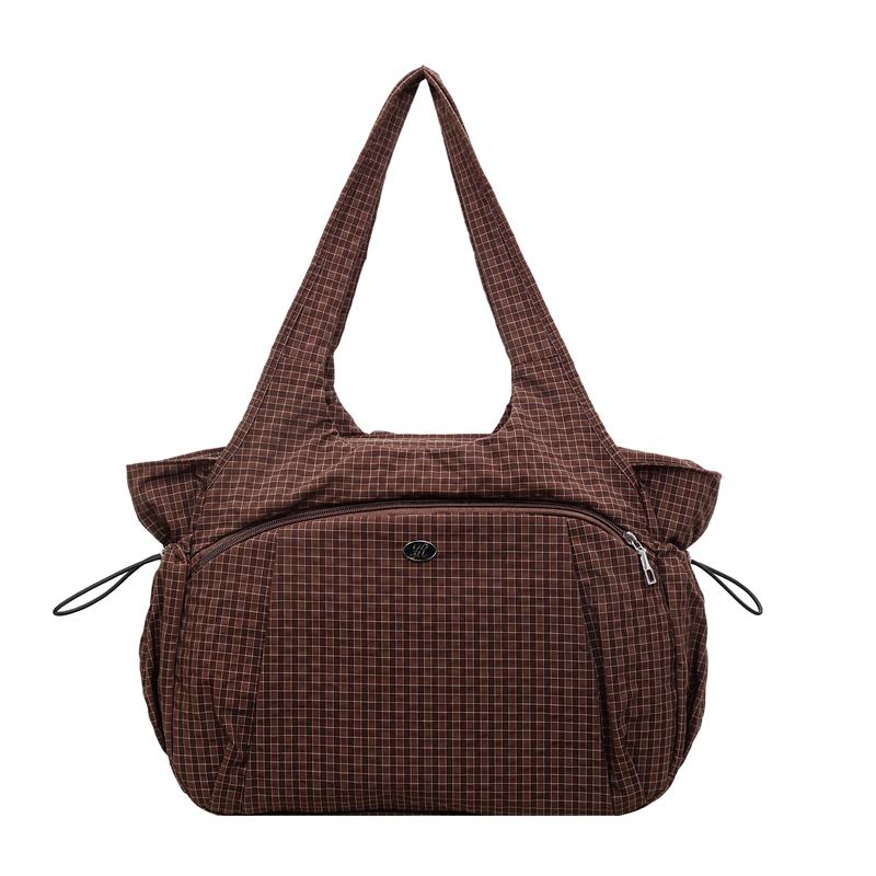 

New Fashi Women Casual Tote Bag Designer Brand Cloth Shoulder Bag Large Capacity Lightweight Travel Handbag Trendy Lady Purse кавовий