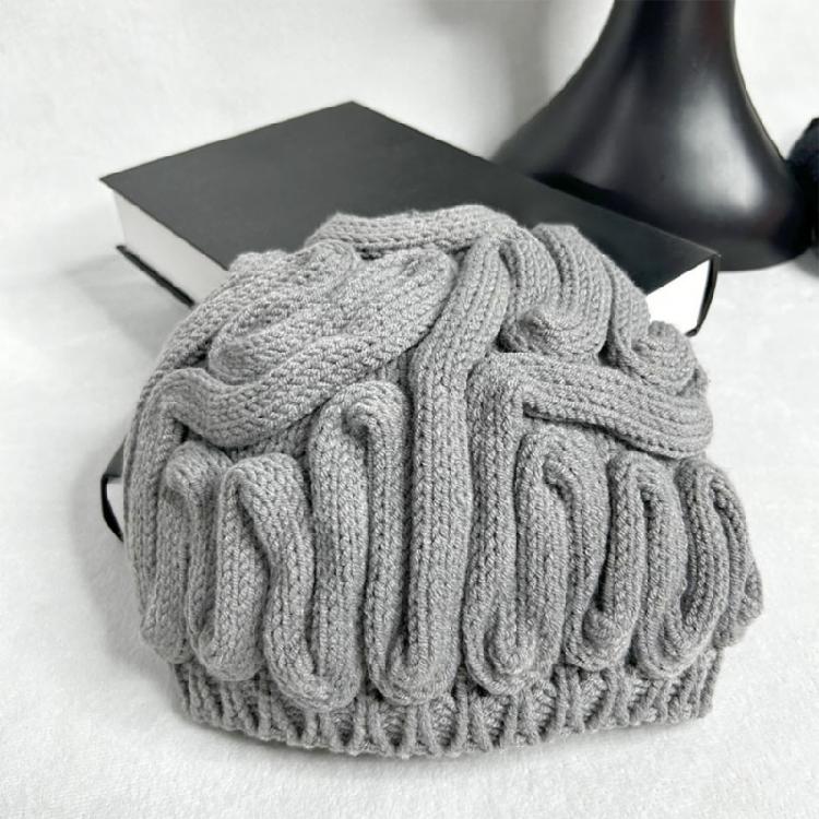 Winter Warm Novelty Hat for Adult Cerebrum Hat Pullover Skull Hat for Outdoor Activity Halloween Dressingup Headwear