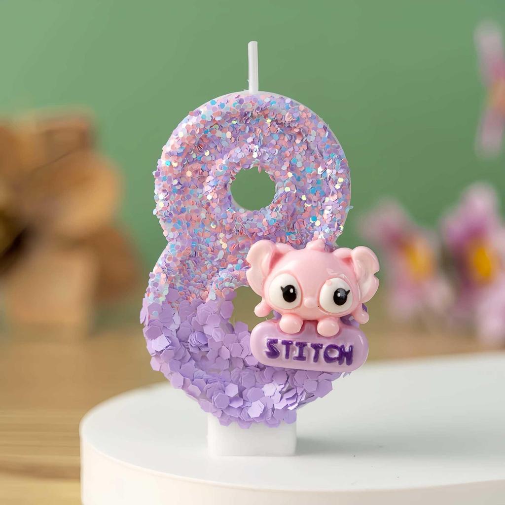 Cartoon Cute Birthday Cake Number Candles - Decorative Party Inserts
