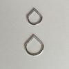 Chirurgischer Stahl Septum Nasen Clicker Tränenform Körperschmuck Strass Nasenring Damen