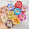 10PCS Mixed Acrylic Colored Flowers with a Hole With for Scrapbooking, Wedding Decor & DIY Jewelry Making Accessories