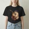 Unisex Unisex T-Shirt Zwergspitz Bier Trinken Meme Lustig Reine Baumwolle T-Shirt Kurzarm T-Shirts Rundhals Kleidung Bedruckt