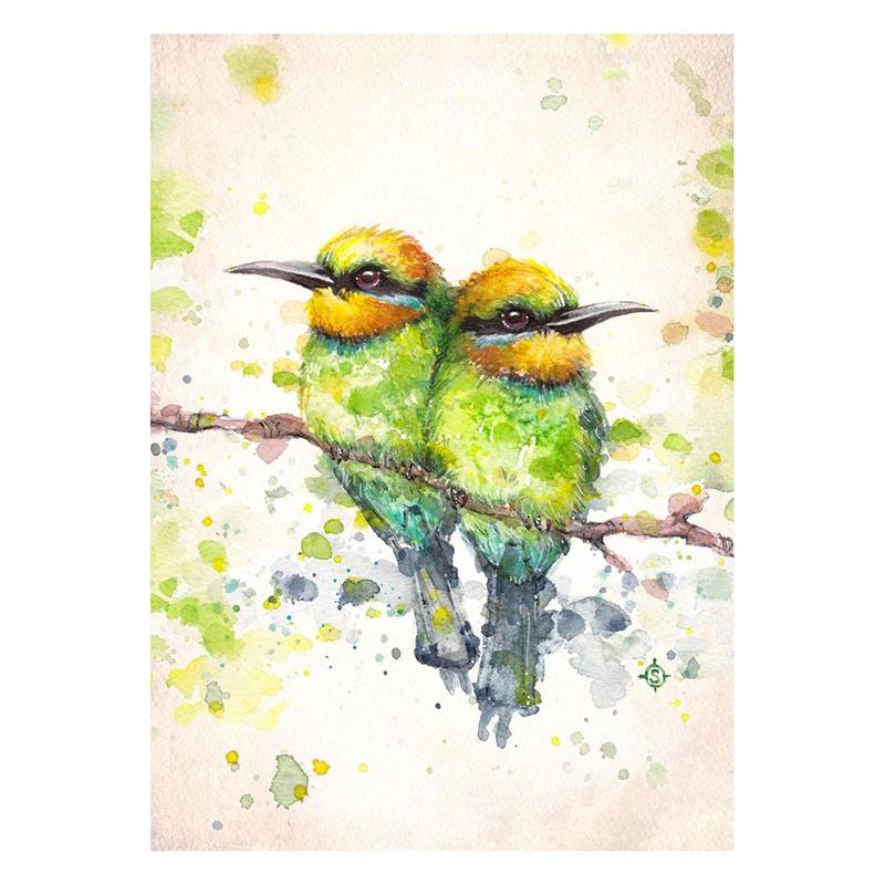 Birds and Nature Canvas Paintings Water Colour Art Posters and Prints Flamingo Wall Art Pictures for Living Room Decor Cuadros