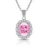Flashy Ice Flower Cut Gemstone Necklace with High Carbon Diamond Pendant - Women's Fashionable Luxury Jewelry