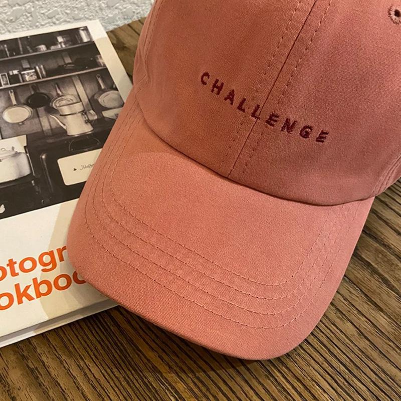 1PC Women Men for Boys Girls Snapback Caps Embroidered Baseball Cap Casual Letter CHALLENGE Solid Visor Trucker Hat