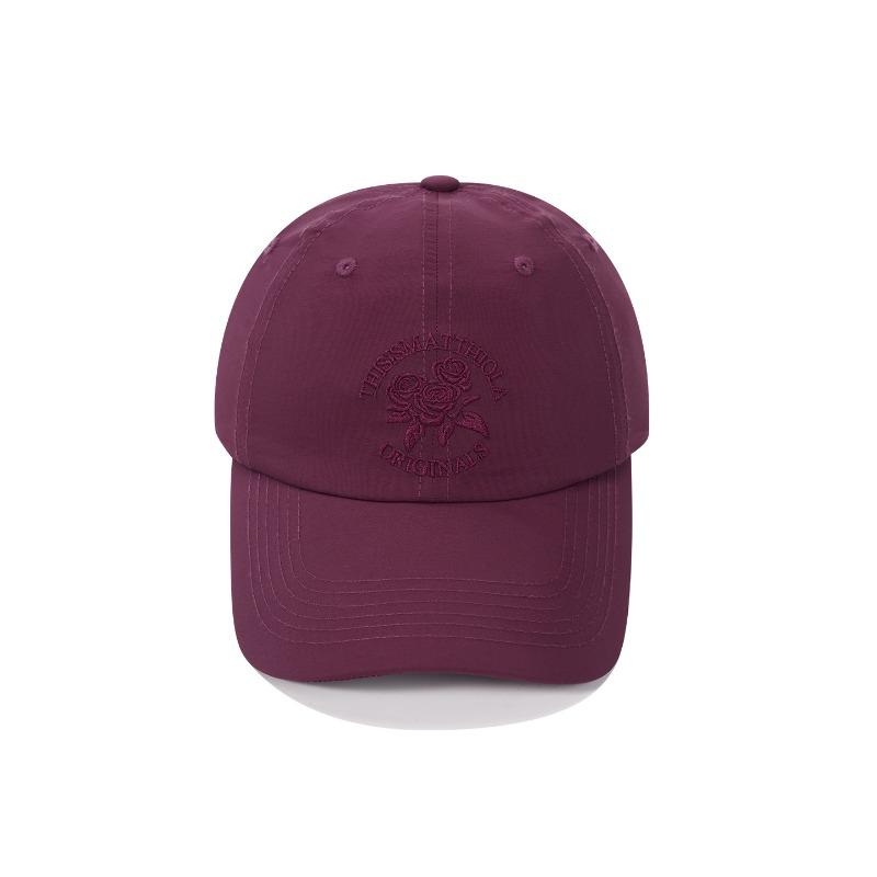 New outdoor quick-drying light and thin baseball cap spring and summer rose embroidery sunshade sunscreen small soft top cap