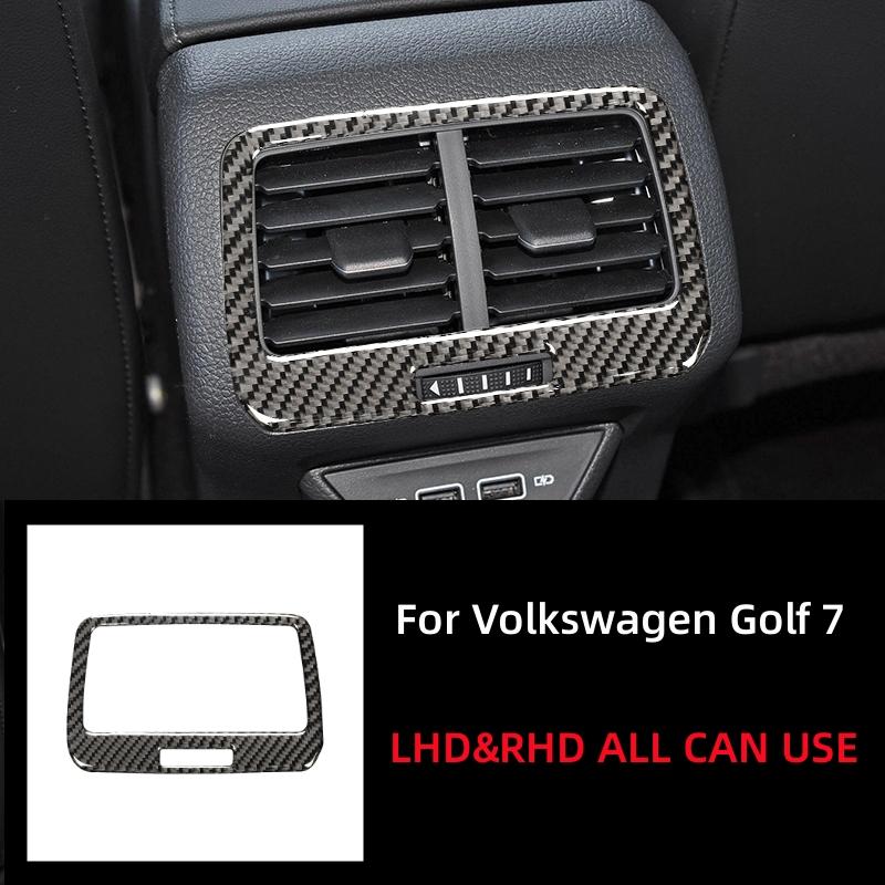 

Для Volkswagen Vw Golf 7 Gti Mk7 2013-2019 Carbon Fiber Auto Rear Air Conditioner Decor Decor Stickers Car Accessories чорний